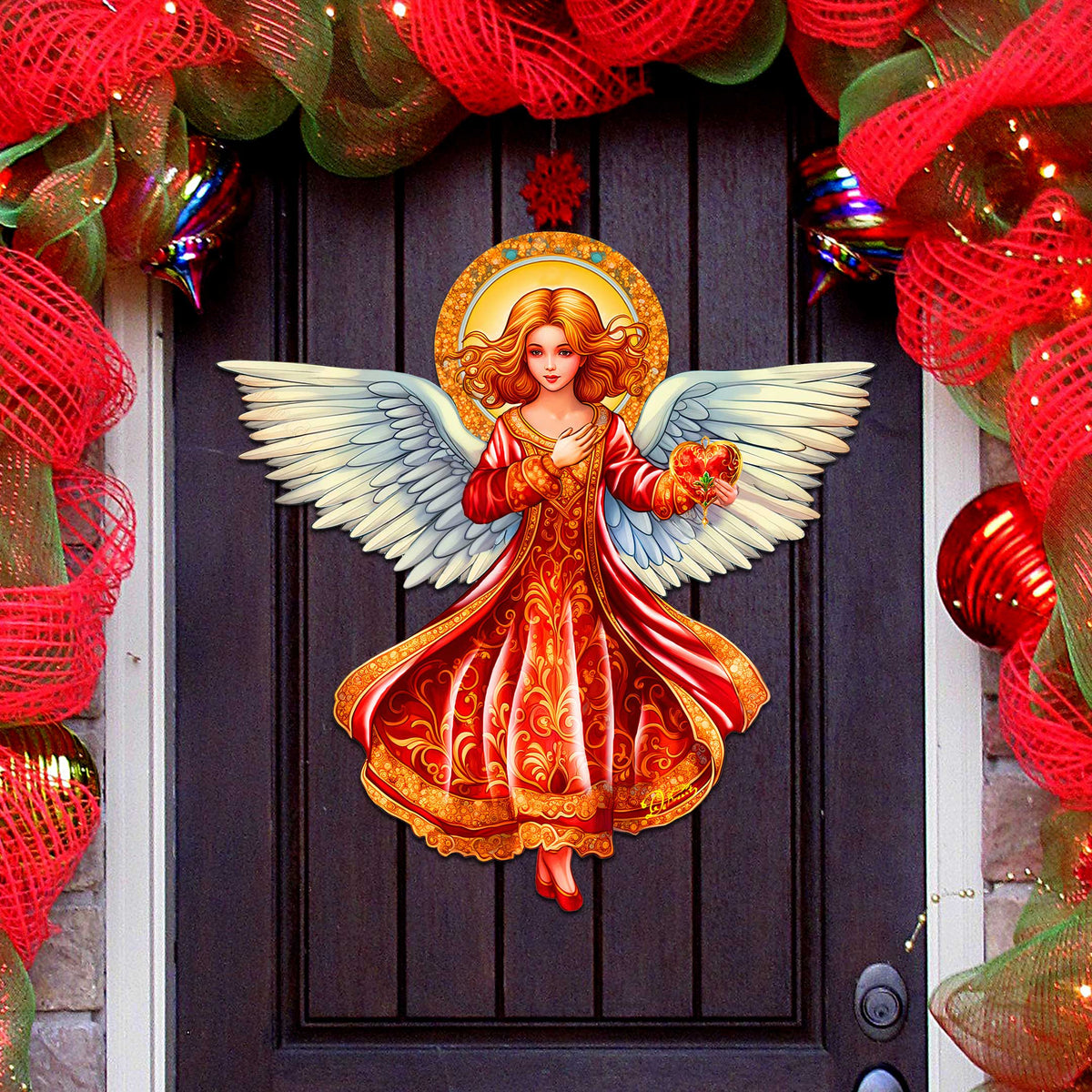 Angel with Love Holiday Door Decor by G. Debrekht - Nativity Holiday Decor