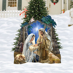 Glory to God Nativity 32" and 48" Tall Outdoor Decor by D. Gelsinger - Nativity Holiday Decor - 8461010F-1722 Handcrafted Outdoor Decor