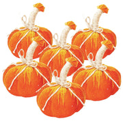 Pumpkin Ornament For Holiday Harvest Festival Fall Festival & Thanksgiving (Set of 6)