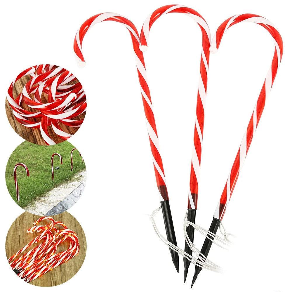 5-Pack Waterproof Candy Cane Christmas Pathway Lights
