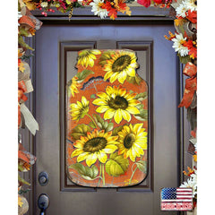 Sunflower Mason Jar Halloween Door Decor by G. DeBrekht - Thanksgiving Halloween Decor - 8158906H