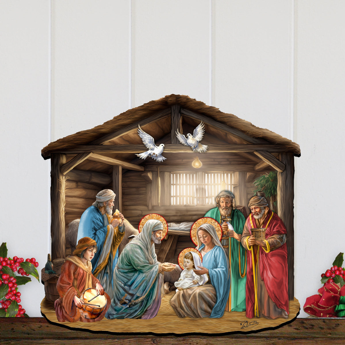 Nativity Scene Holiday Door Decor by G. Debrekht - Nativity Holiday Decor