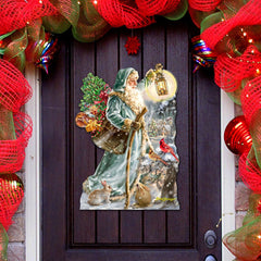 Saint Nicholas Christmas Door Decor by D. Gelsinger - Christmas Santa Snowman Decor - 8461067H-DG