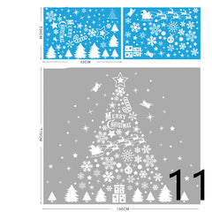 Christmas Decorations Glass Electrostatic Stickers