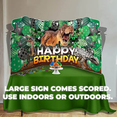 Dinosaur Birthday Oversized EZ Yard Card Sign 9 pc set