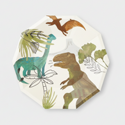 Dinosaur Small Plates 7" (Set of 8) – Dino Birthday Party Supplies