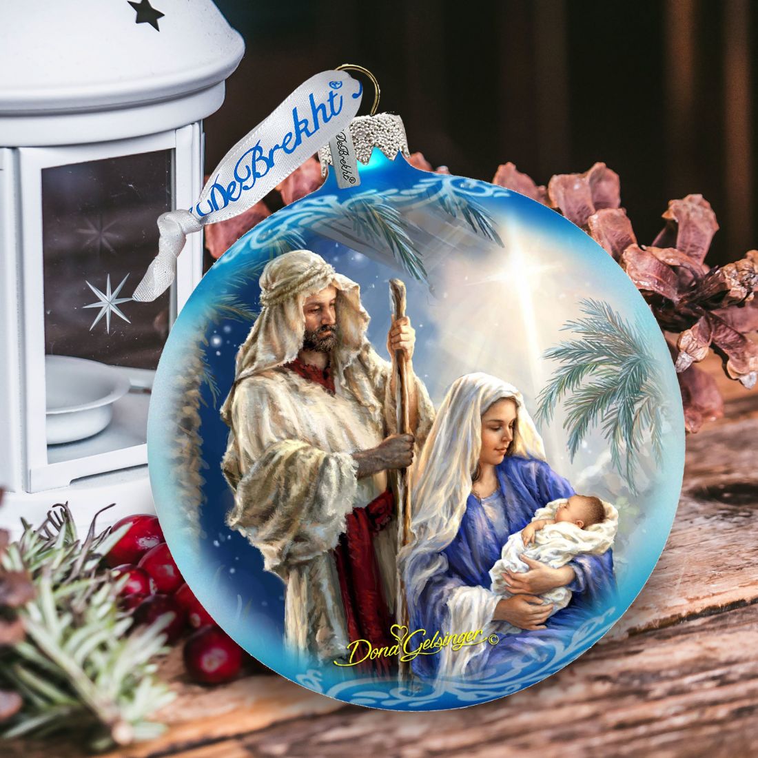 Holy Night Glass Ornament Limited Edition - Nativity Holiday Decor