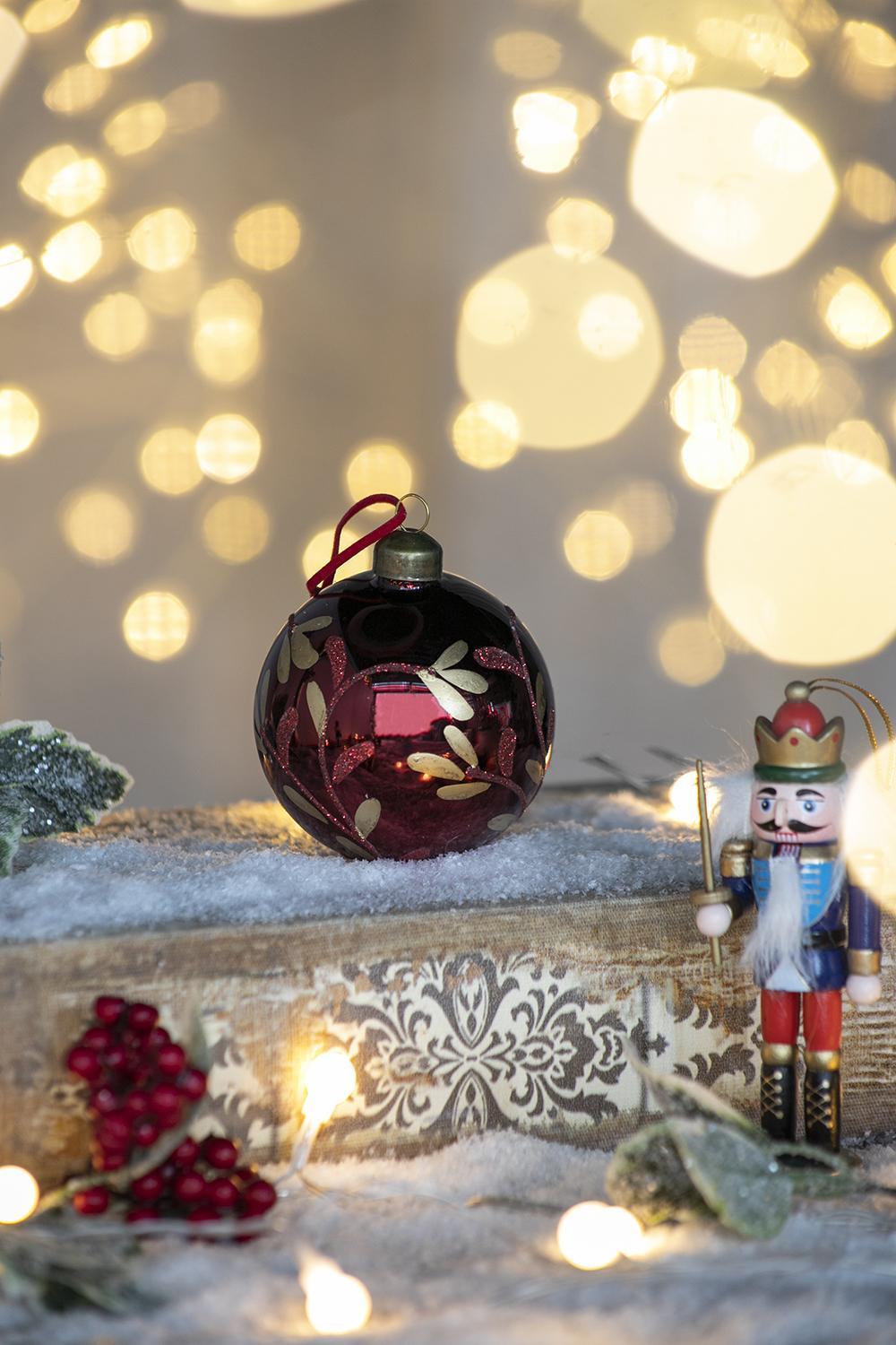 Christmas Ball Glass Decorative Hanging Ball Christmas Tree Ornaments, For Holiday Party Decorations