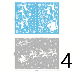 Christmas Decorations Glass Electrostatic Stickers