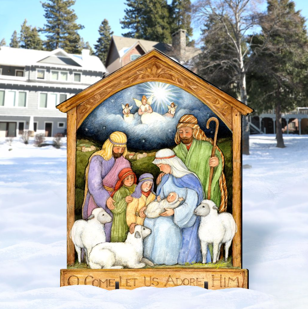 Holy Family Nativity Outdoor Decor by Susan Winget - Nativity Holiday Decor