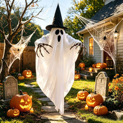 Halloween Ghost Skull Glowing Wizard Hat Halloween Decorations