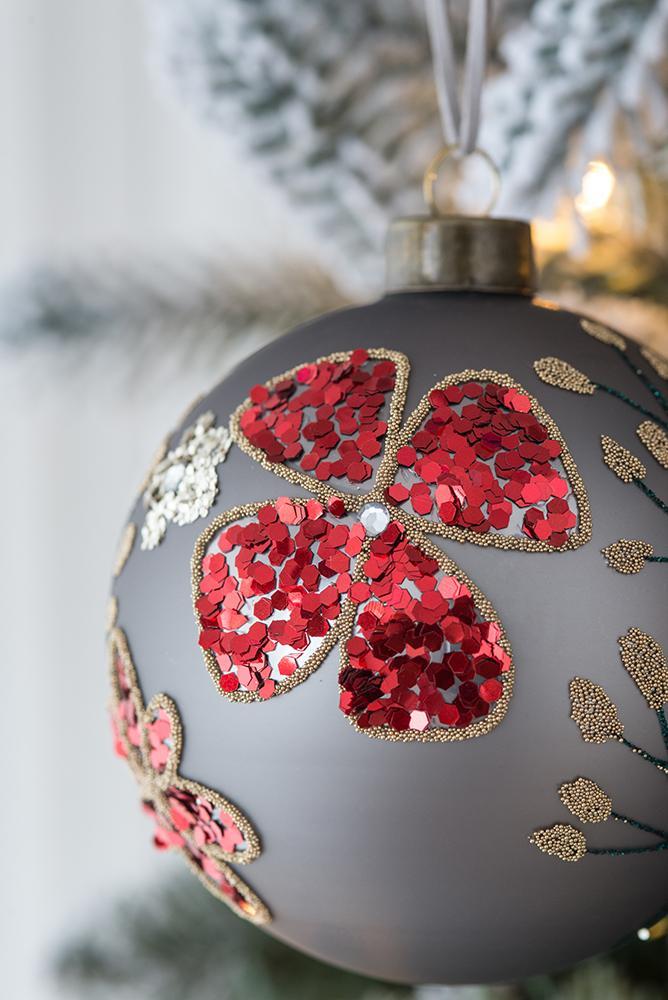 Pearl Silver Glass Decorative Hanging Ball Christmas Ornaments – Set Options