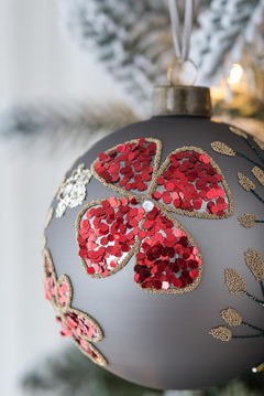 Pearl Silver Glass Decorative Hanging Ball Christmas Ornaments – Set Options