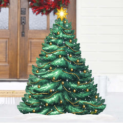 Christmas Tree Outdoor Indoor Decor Wooden Christmas Decoration by G. Debrekht Christmas Decor - 8191500F