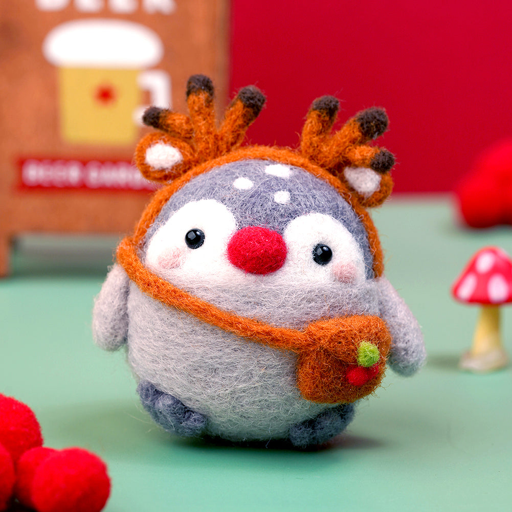 Reindeer Penguin Christmas Needle Felting Kit