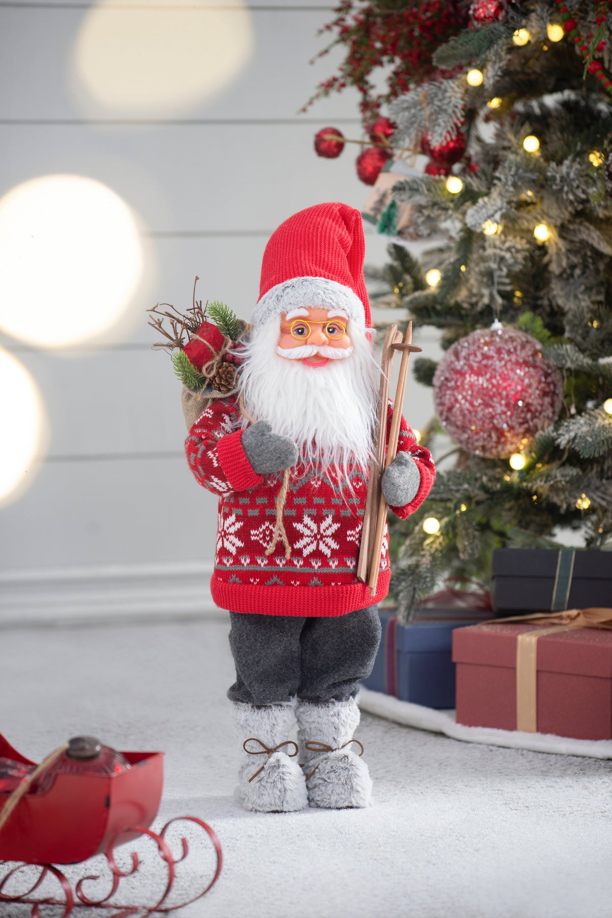10.6X7.5X23.6" Standing Santa