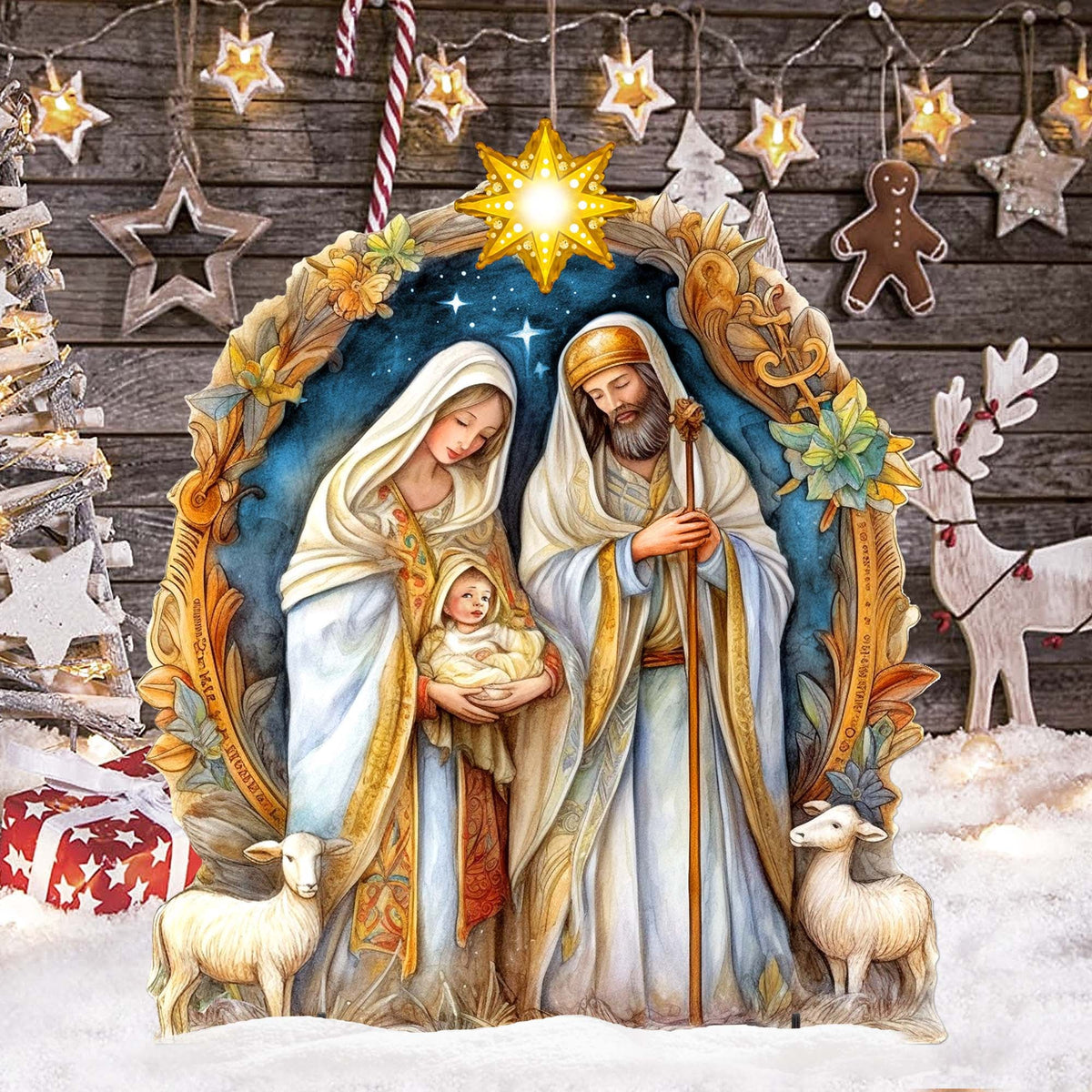 Nostalgic Nativity Scene Outdoor Decor by G. Debrekht - Nativity Holiday Decor