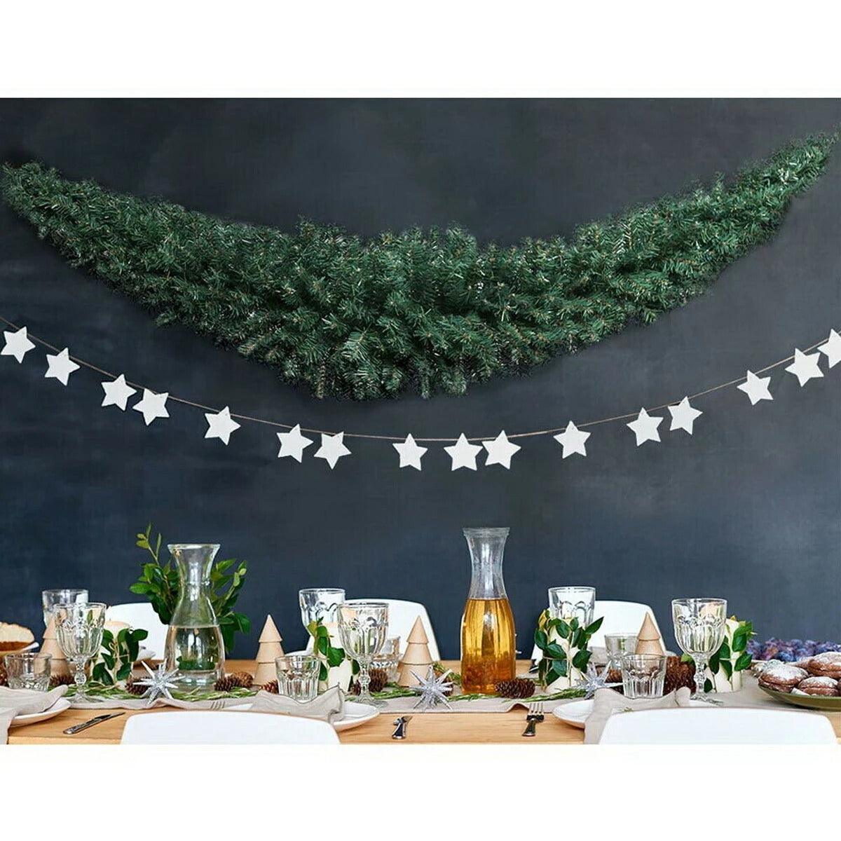 Green Rattan Christmas Garland with Light