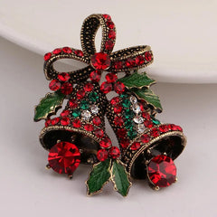 Vintage-Style Christmas Bell Brooch