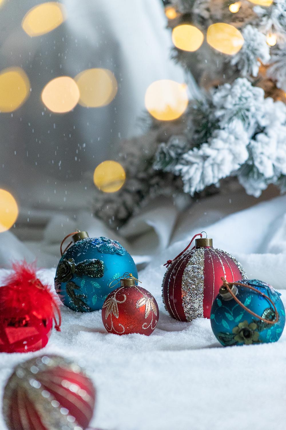 Christmas Ball Ornaments Decorative Hanging Tree Ornaments For Holiday Party Decorations