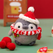 Santa Hat Penguin Needle Felting Kit by Wizardi F07N8-W112