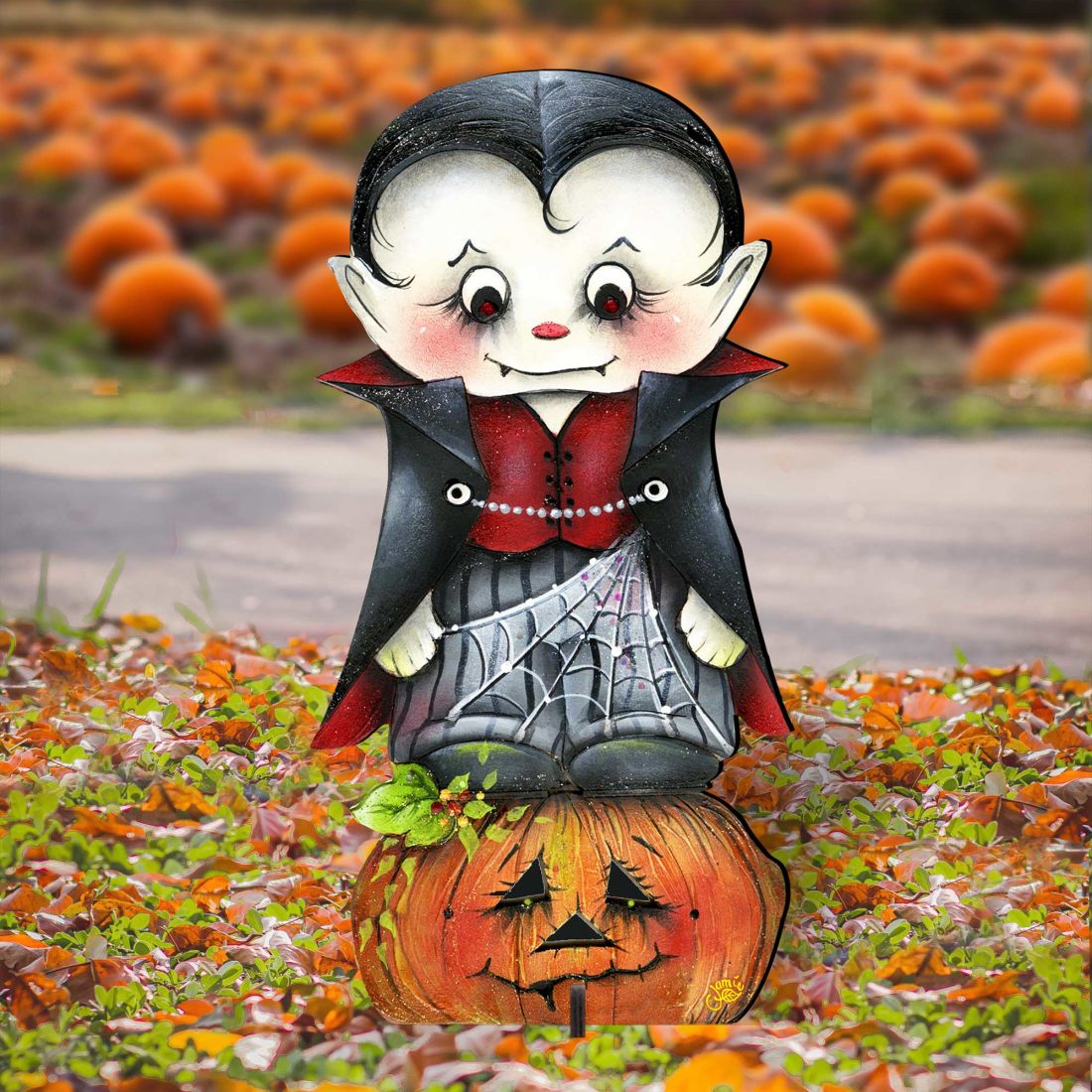 Dracula Halloween Outdoor Decor by Jamie Mills-Price - Thanksgiving Halloween Decor