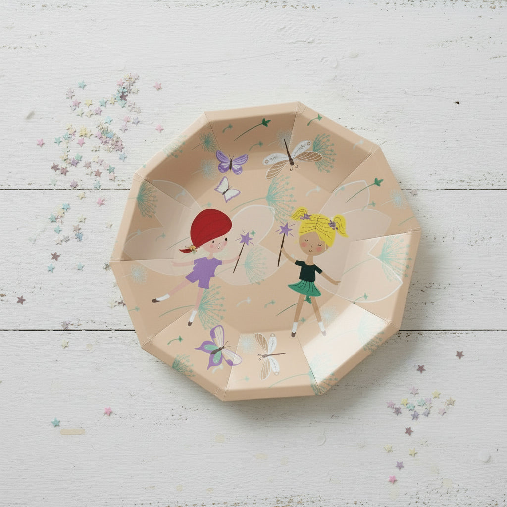 Pastel Fairy Small Plates 7" (Set of 8) – Fairy Garden Birthday Party Supplies