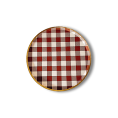 Fall Plaid Dessert Plate (8pcs)