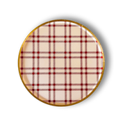 Farmhouse Red Plaid Paper Party Plate (8pcs)
