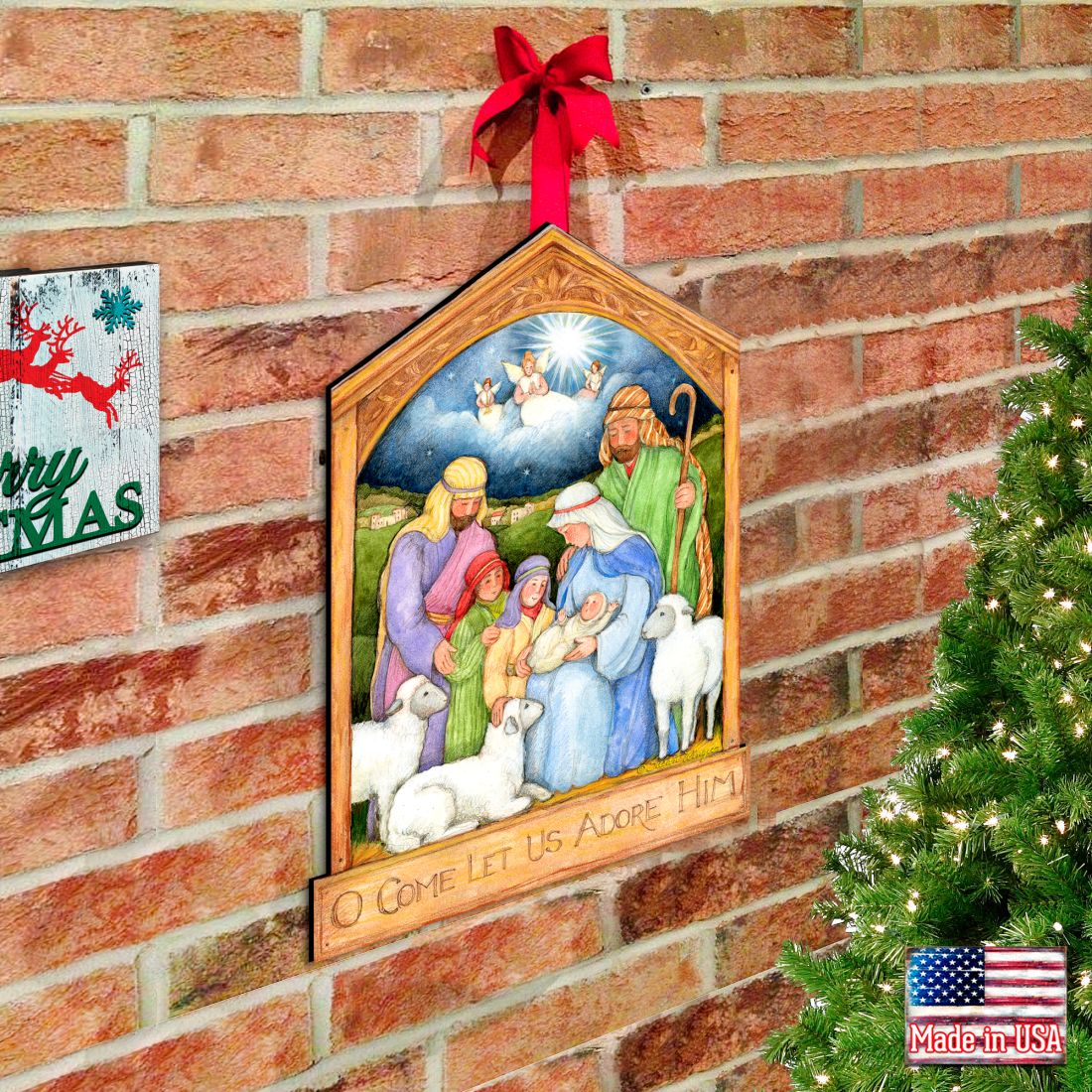 Holy Family Nativity Door Decor by Susan Winget - Nativity Holiday Decor