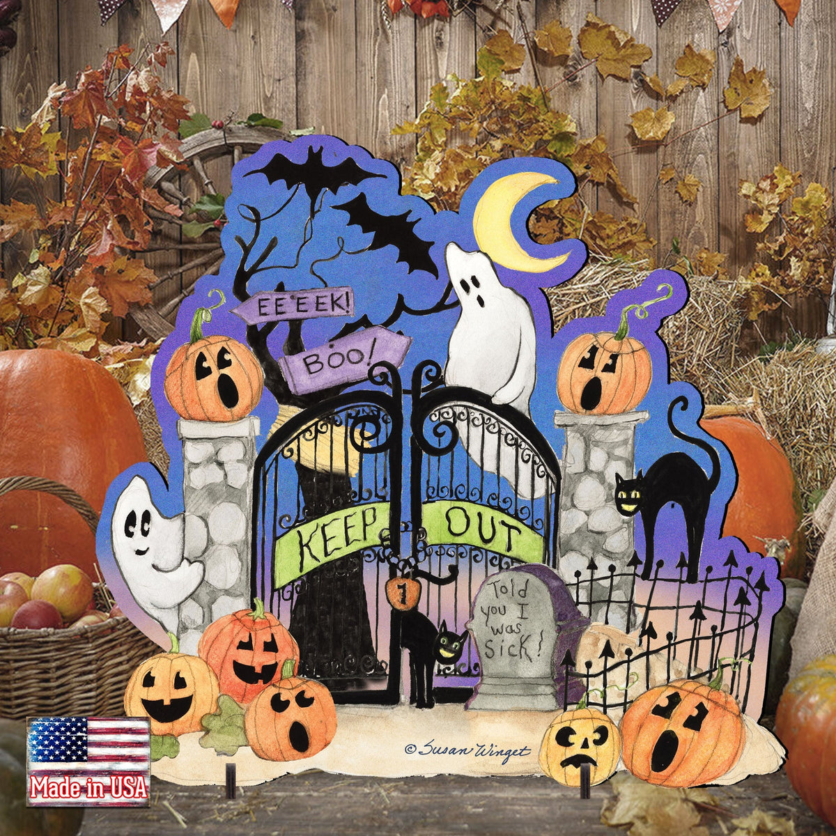 Halloween Scene Outdoor Decor by Susan Winget - Designocracy - 8471205F-SW