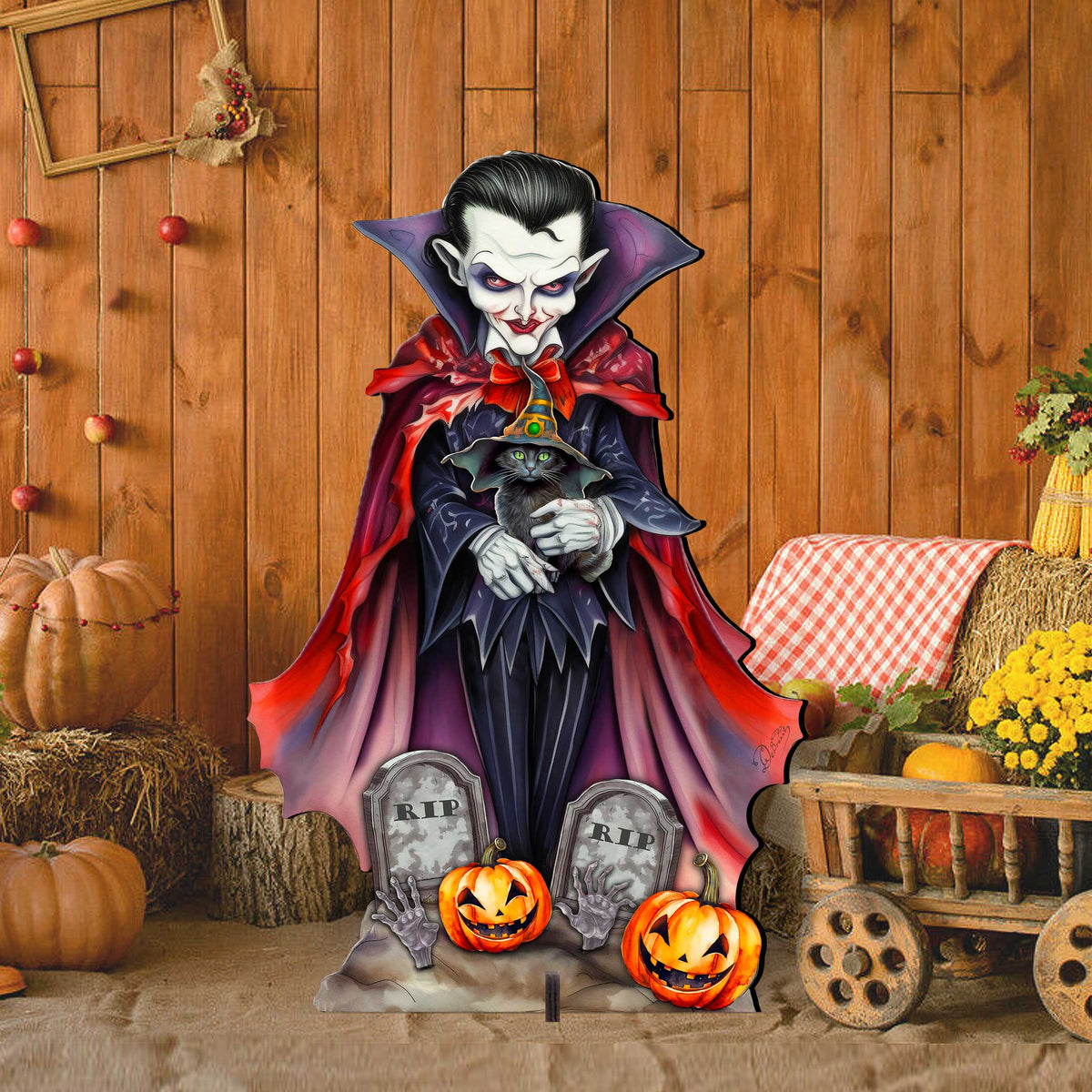 Dracula Freestanding Outdoor Yard Decor by G. Debrekht - Halloween Decor