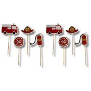 Fire Truck Toppers (8 Count)