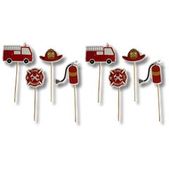Fire Truck Toppers (8 Count)