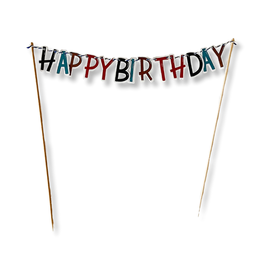 Fishing Happy Birthday Cake Banner