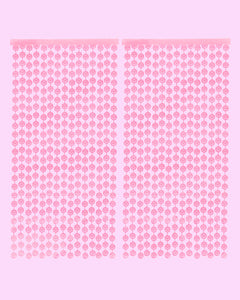 Pink Smiley Curtain - matte pink foil curtain