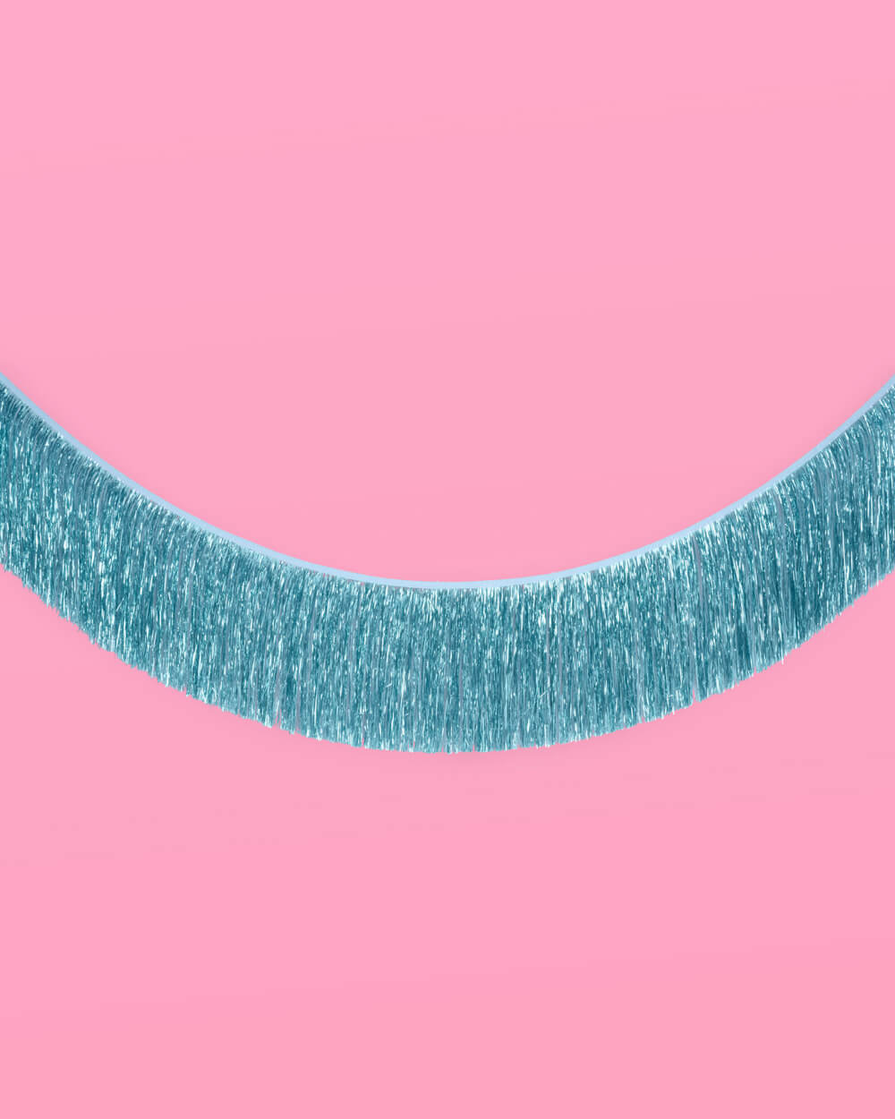 Aquamarine Fringe - blue foil banner