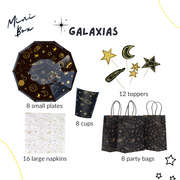 Space Birthday Party Supplies Kit – Planets, Stars, Galaxias | Party in a Box