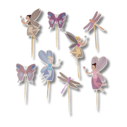 Garden Fairy & Dragonfly Birthday Cupcake Topper (8pcs)