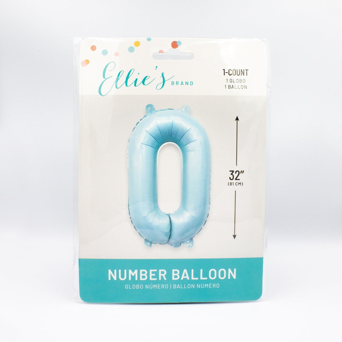 Pastel Blue Number Balloon | 32" Giant Foil | Numbers 0-9