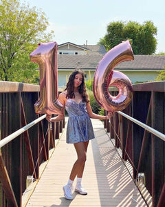 Rose Gold Number Balloon