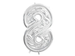 Standing Silver Number Balloon Frame