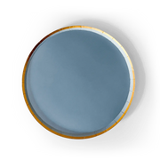 Gold Cornflower Blue Paper Plate (8pcs)