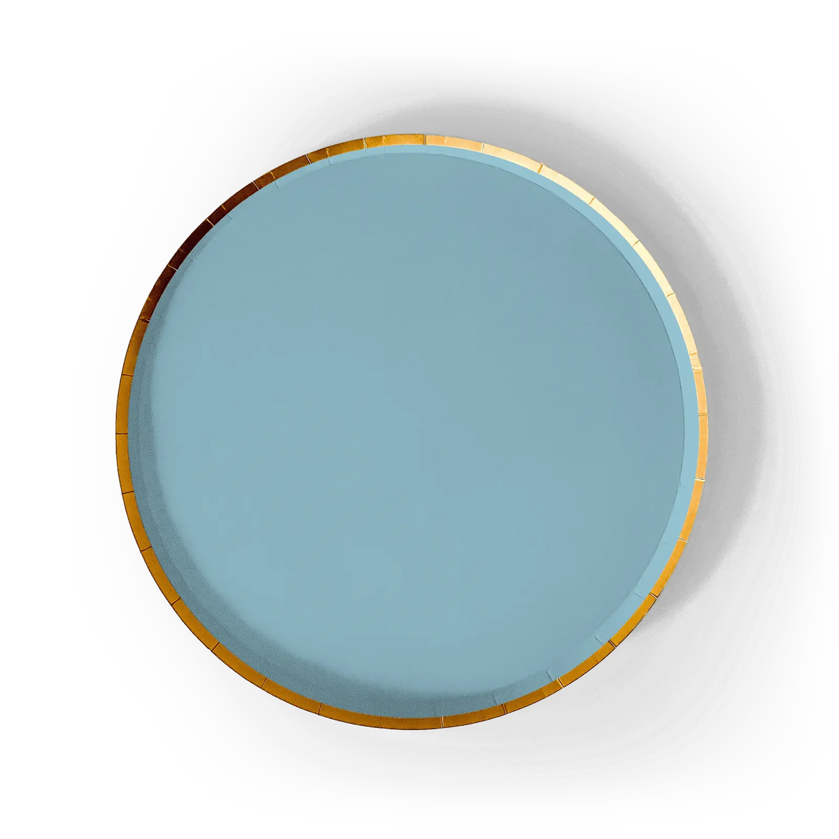Gold Light Blue Paper Plate (8pcs)