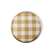 Gold Matte Plaid Paper Dessert Plate (8pcs)