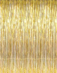 Gold Metallic Fringe Curtain