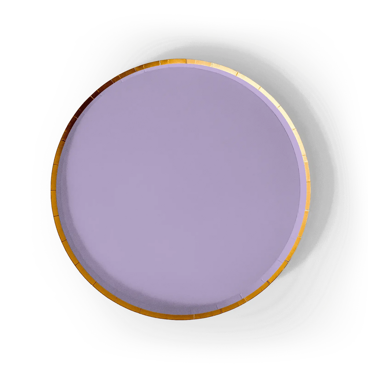Gold Purple Paper Plate (8pcs)