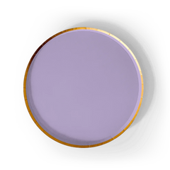 Gold Purple Paper Plate (8pcs)