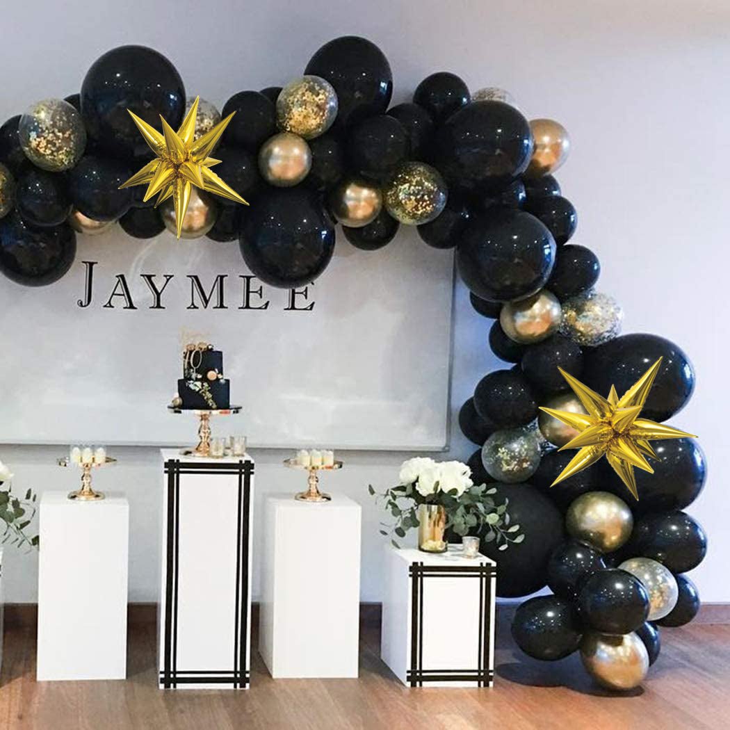 Yellow Gold Starburst Balloon