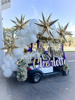 Gold Starburst Cluster Balloon | 12-Point Metallic Foil Star